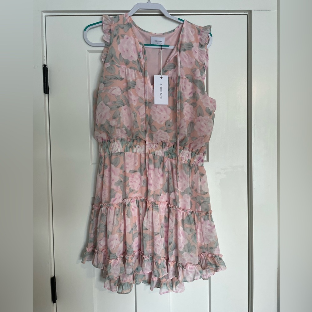 Adrienne Pink Ruffled Smocked Sundress